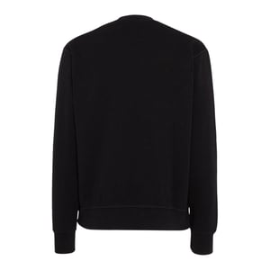 Dsquared2 Zwarte Sweater Met Ronde Hals, Grote Maat Met Wit Logo
