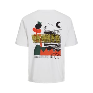 Jack & Jones Tee SS Canon Wide Fit Tee Wit