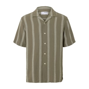 Selected Overhemden Sal Relax Fit Overhemd Vetiver Groen