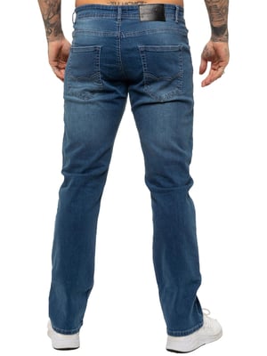 Enzo | Mens Straight Leg Stretch Denim Jeans