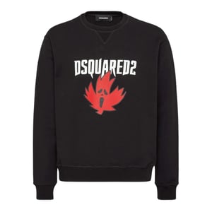 Dsquared2 Horror Maple Leaf Cool Fit Svart Tröja