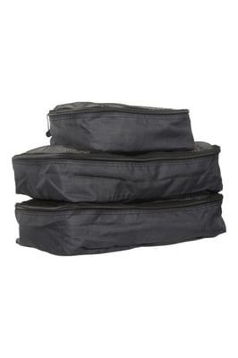 Travel Organiser Set of 3 Packing Cubes Lightweight Compact Luggage Organiser Charcoal