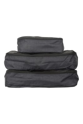 Travel Organiser Set of 3 Packing Cubes Lightweight Compact Luggage Organiser Charcoal