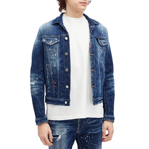 Dsquared2 Dan Marineblauw Jeansjack