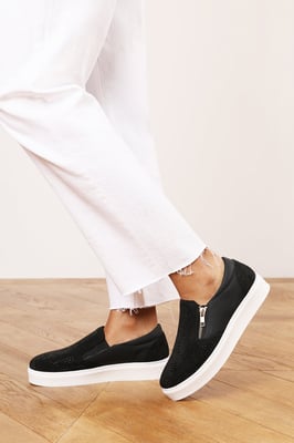 Where's That From Womens 'Galia' Zip detail Trainer with Diamante Toe