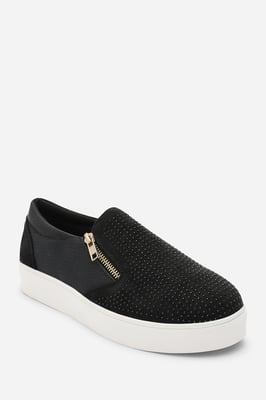 Where's That From Womens 'Galia' Zip detail Trainer with Diamante Toe