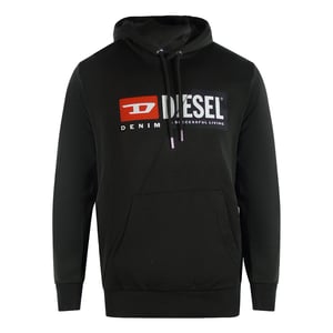Diesel Denim Division Skär Logotyp Svart Hoodies