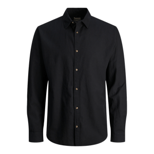 Jack & Jones Overhemden Linnen Shirt  Zwart
