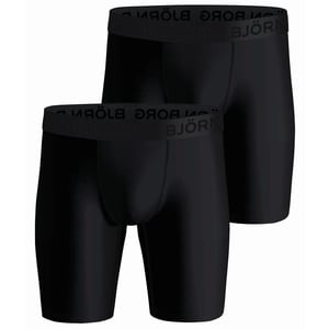 Björn Borg Onderbroeken 2-Pack Performance Boxers Long Leg Zwart