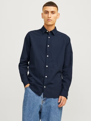 Jack & Jones Overhemden Linen Blend  Blauw