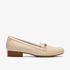 Juliet Mia Cream Leather Shoes