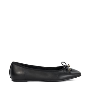 Dune Ladies Hennie - Brown Leather Ballet Flats
