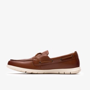 Flexway 2Eye Dark Tan Lea Shoes