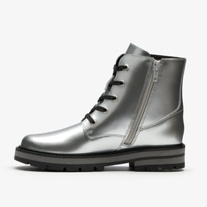 Prague Hill K. Silver Metallic Boots