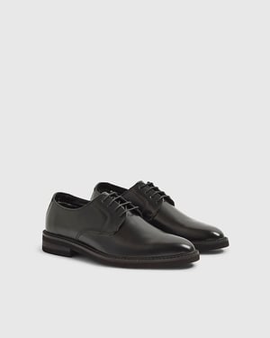 River Island Mens Derby Shoes Black Pointed Toe