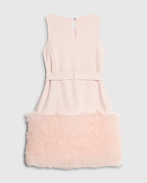 River Island Girls Dress Pink 3D Organza Hem