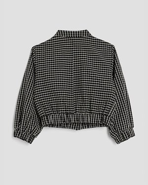 River Island Girls Bomber Jacket Black Check