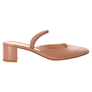 Gianvito Rossi Tivoli Mules 55 in Beige Leather