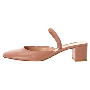 Gianvito Rossi Tivoli Mules 55 in Beige Leather