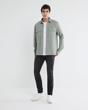River Island Mens Skinny Jeans Black Fit Washed