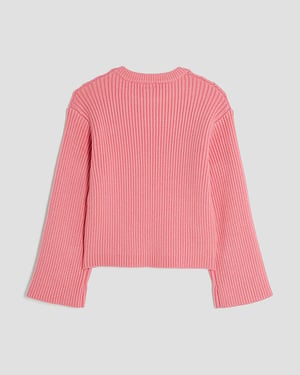 River Island Girls Jumper Pink Embellished Heart