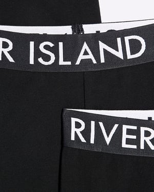 River Island Girls Cycle Shorts Black 3 Pack RI Waist