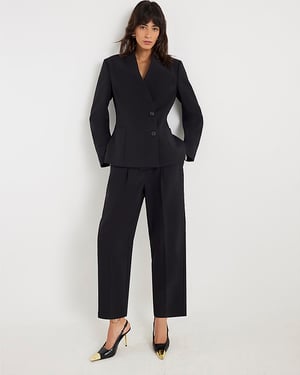 River Island Womens Straight Leg Trousers Black