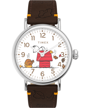Timex Peanuts Waterbury Unisex Horloge Bruin TW2W44300