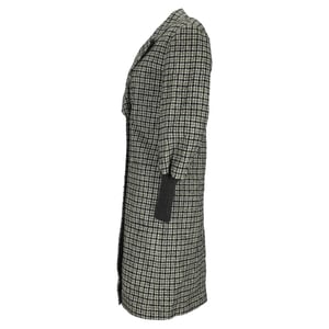 Chloé Check-Pattern Double-Breasted Coat in Multicolor Wool