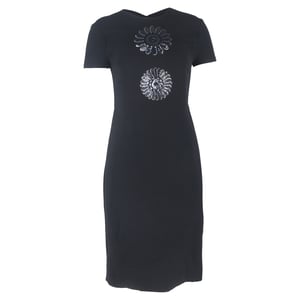 Prada Pailletten Sheath Jurk in Zwarte Viscose