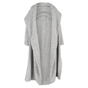 Max Mara Lange Open Mantel in Grijze Wol
