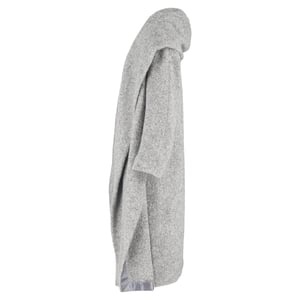 Max Mara Lange Open Mantel in Grijze Wol