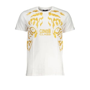 T-shirt met korte mouwen en ronde hals in tijgerprint