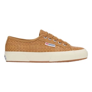 Superga Womens/Ladies 2750 Woven Leather Trainers (Beige/Off White)