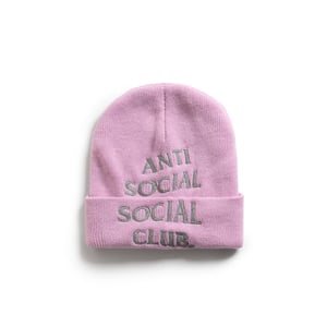 ASSC Embroidered Beanie in Pink