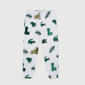 Women's Lacoste Seasonal Print Joggers in White