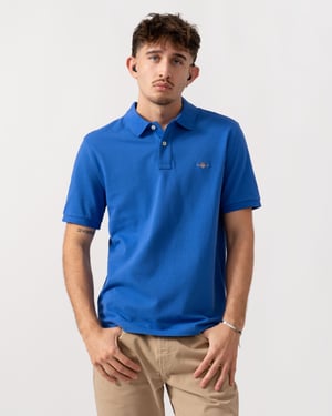 Short Sleeve Polo in Sky Blue