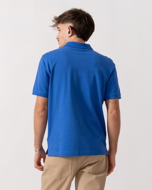 Short Sleeve Polo in Sky Blue