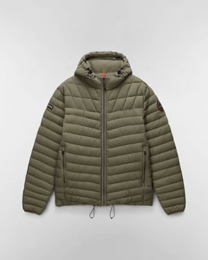 A-Lapaz Hooded Puffer Hooded Puffer Jacket in Sage Green