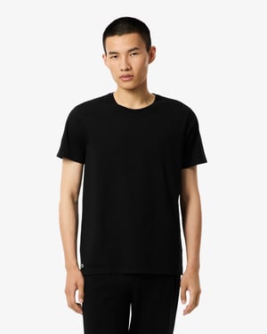 Cotton Crew Neck Crew Neck T-Shirts in Black (3 Pack)