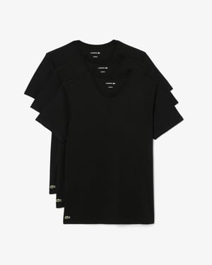 Cotton Crew Neck Crew Neck T-Shirts in Black (3 Pack)