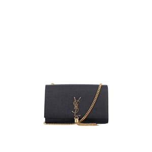 Saint Laurent Kate Liten Tofsliknande Läderväska med Servett
