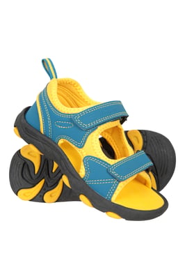 'Pebble' Junior Sandals Hook & Loop Fastening Comfortable Summer Shoes Teal