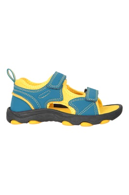 'Pebble' Junior Sandals Hook & Loop Fastening Comfortable Summer Shoes Teal
