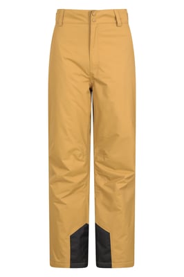 'Gravity' Men's Ski Pants Breathable Waterproof Padded Insulated Winter Trouser Tan