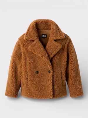 UGG Gertrude Short Teddy Coat Chestnut Small