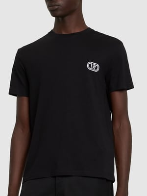 VLogo Signature Patch T-Shirt in Black