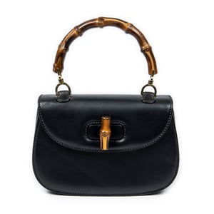 Vintage Bamboo Flap Top Handle  Shoulder Bag