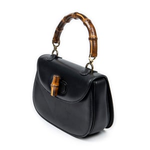 Vintage Bamboo Flap Top Handle  Shoulder Bag