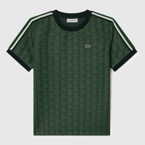 Women's Lacoste Slim-Fit Monogram Jacquard T-Shirt in Green